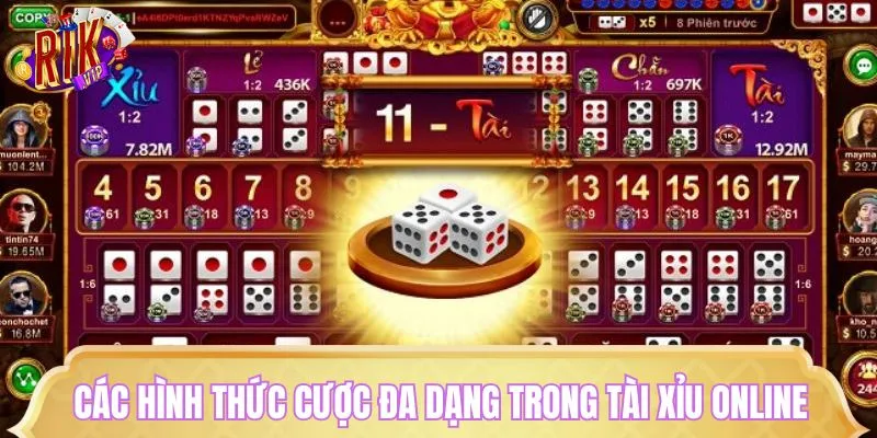 Người chơi Tài Xỉu có nhiều sự lựa chọn khi đặt cược